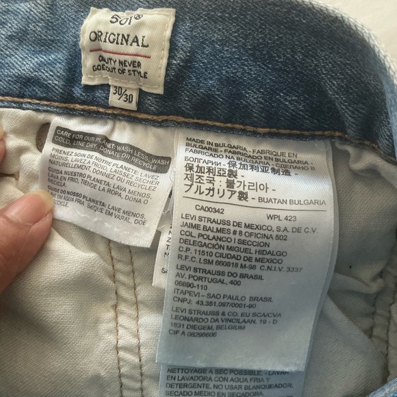 Levi's 501 Original Made & Crafted High Rise Button Fly Jeans Size 30/30 - Picture 16 of 17